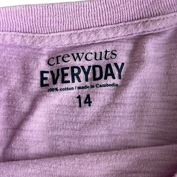🌴 Crewcuts Lavender Smiley Face T-Shirt (Size 14) - Picture 4 of 13